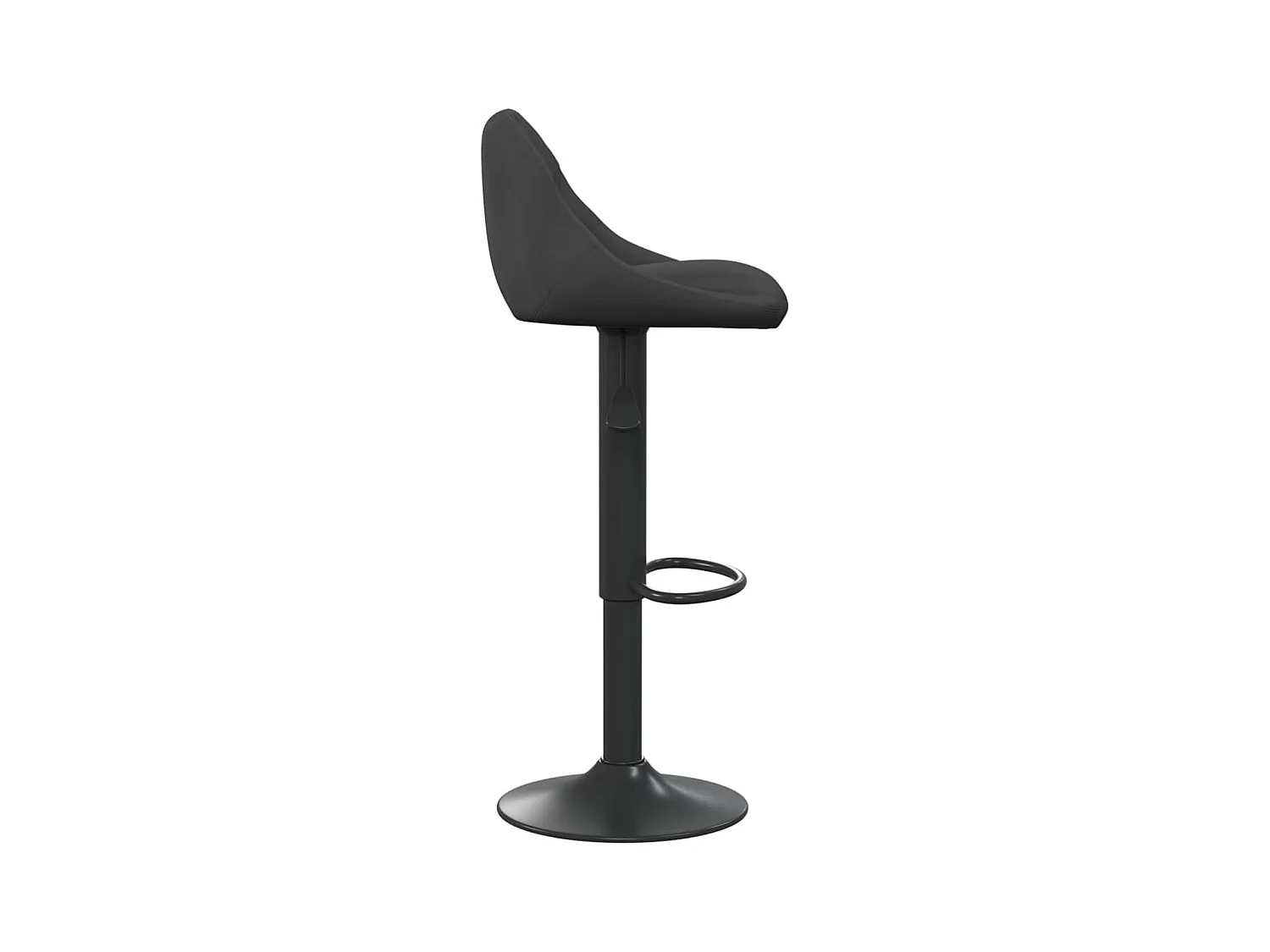 Tabourets de bar lot de 2 noir velours