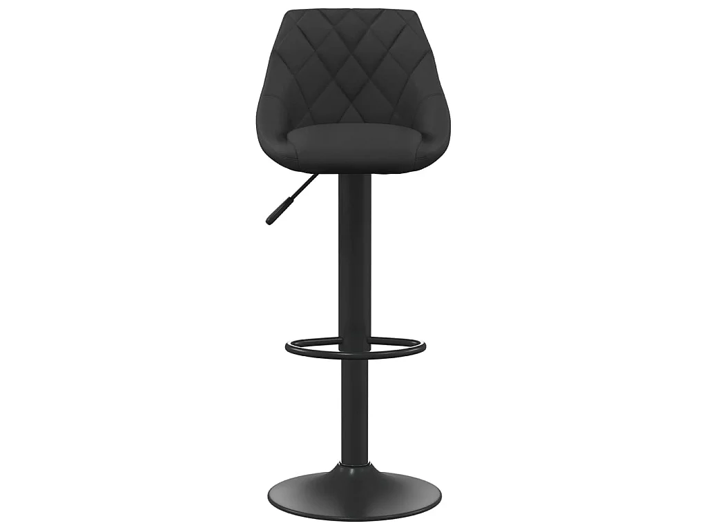 Tabourets de bar lot de 2 noir velours