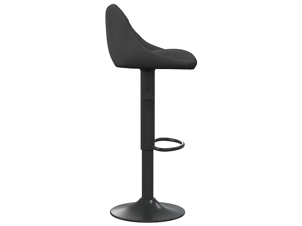 Tabourets de bar lot de 2 noir velours