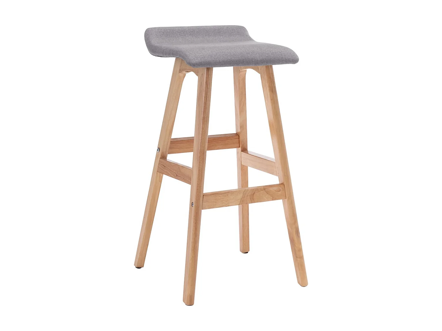 Barhocker Hellgrau Stoff