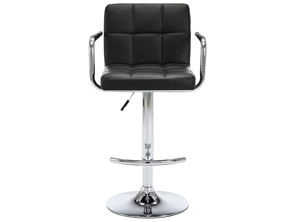 Barstoelen 2 st kunstleer zwart