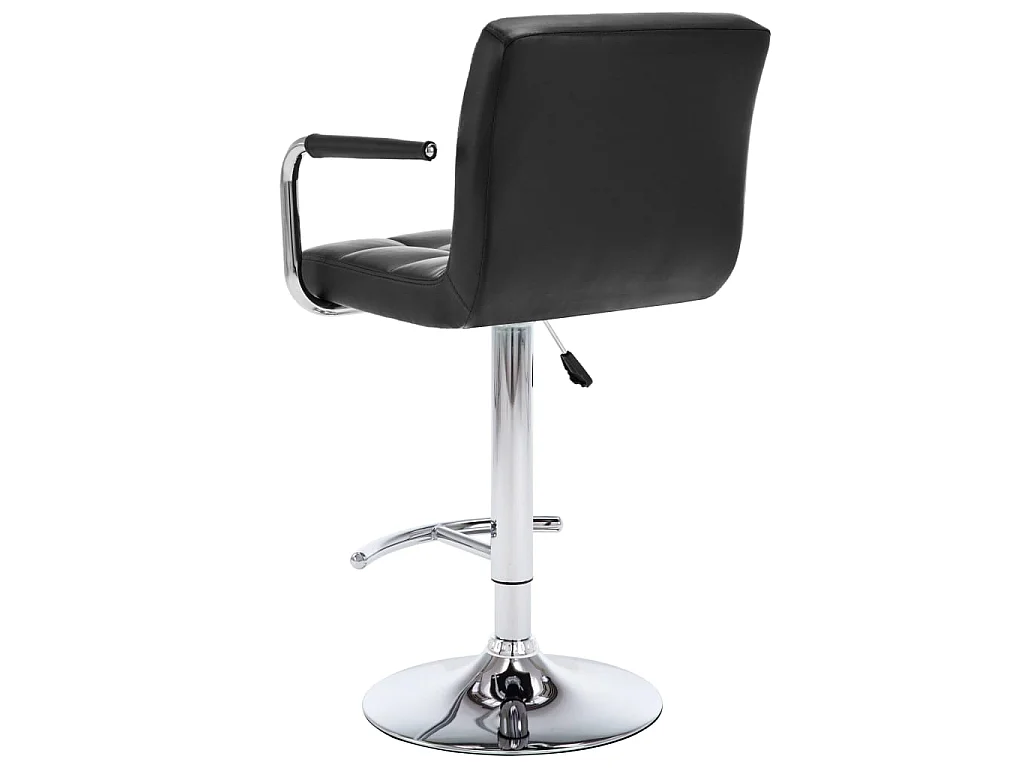 Barstoelen 2 st kunstleer zwart