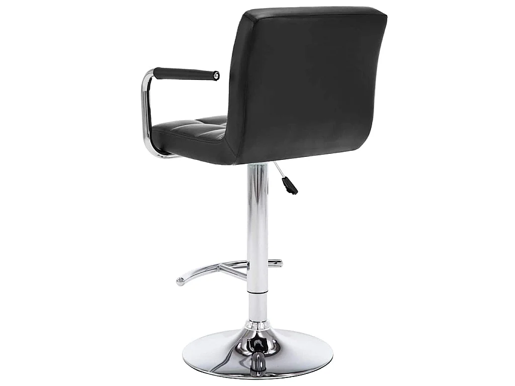 Tabourets de bar lot de 2 noir similicuir