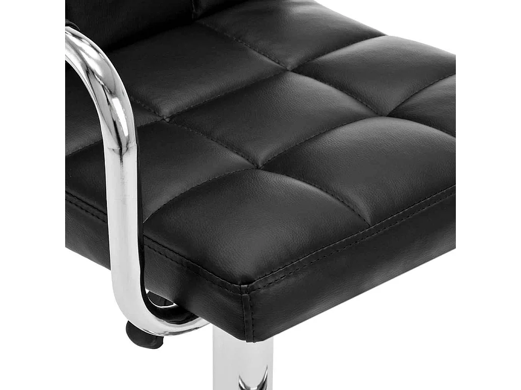Tabourets de bar lot de 2 noir similicuir