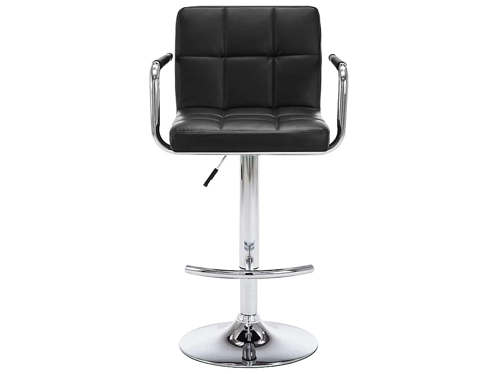 Tabourets de bar lot de 2 noir similicuir