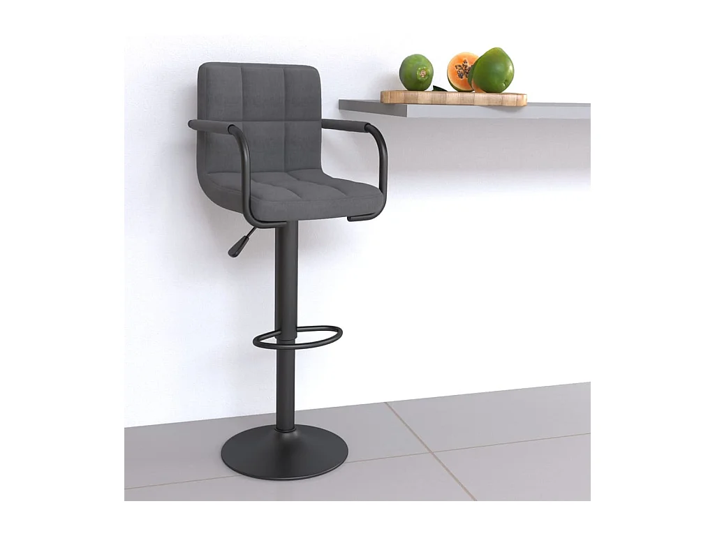 Barhocker Hellgrau Stoff