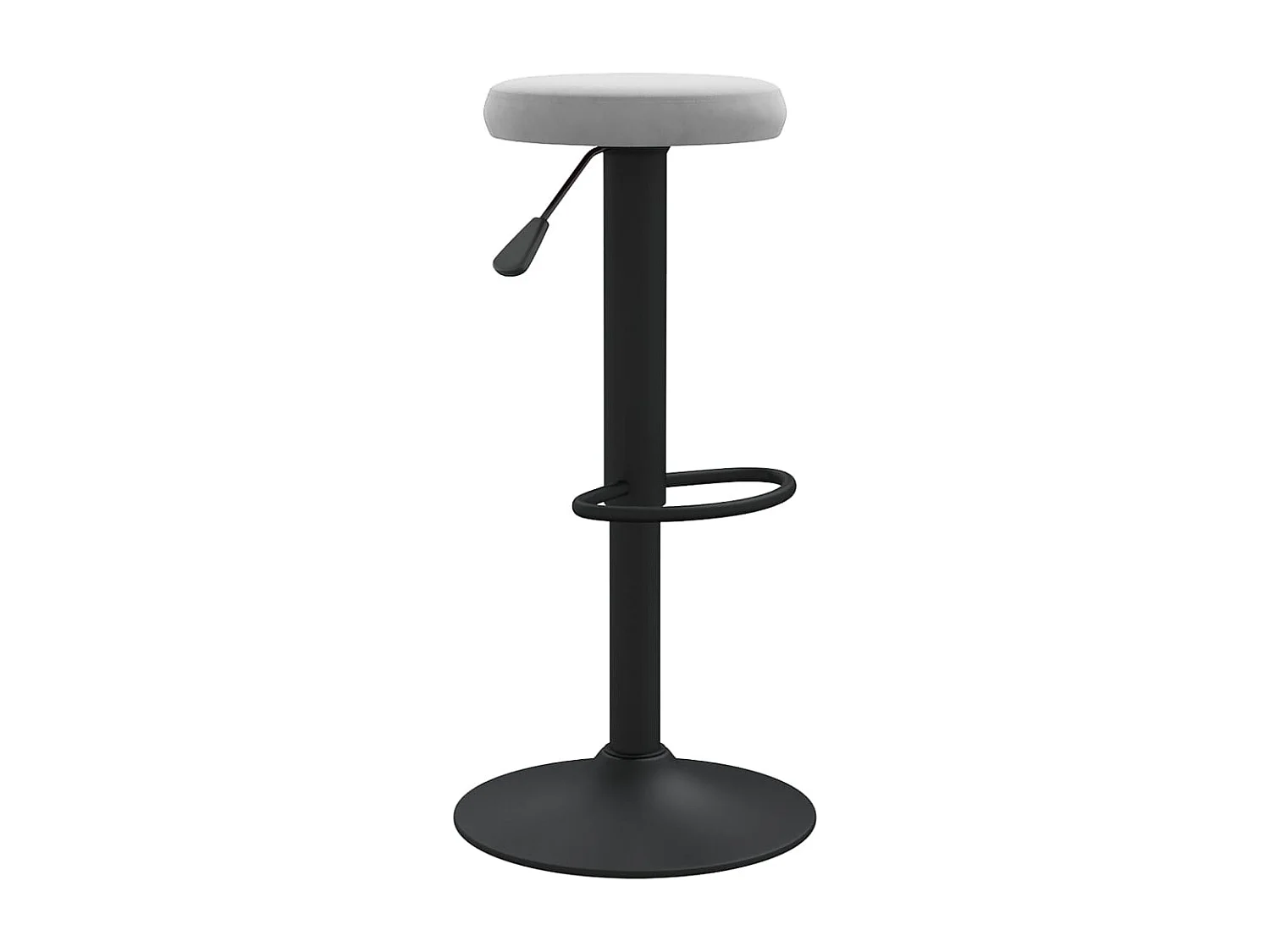 Tabourets de bar lot de 2 gris clair velours