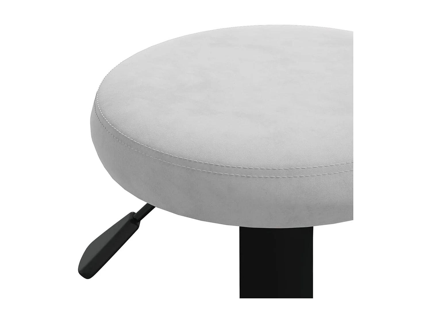 Tabourets de bar lot de 2 gris clair velours