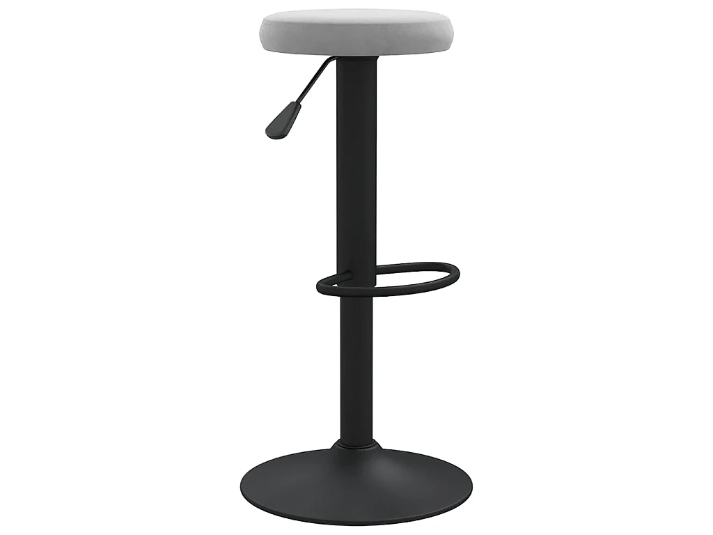 Barhocker 2 Stk. Hellgrau Samt