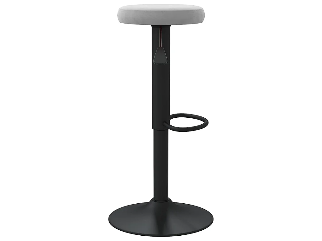 Barhocker 2 Stk. Hellgrau Samt