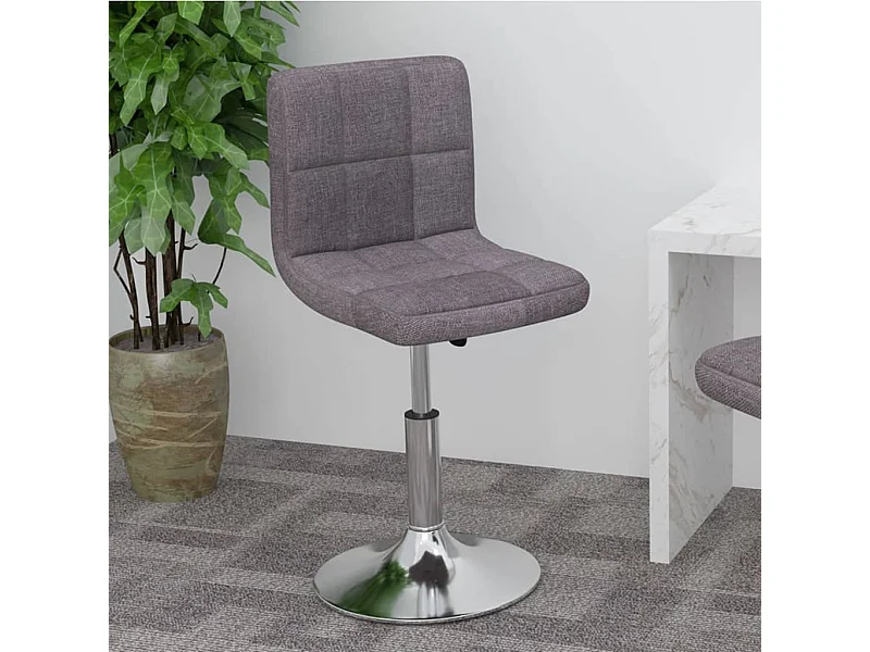 Tabouret de bar pivotant Taupe Tissu