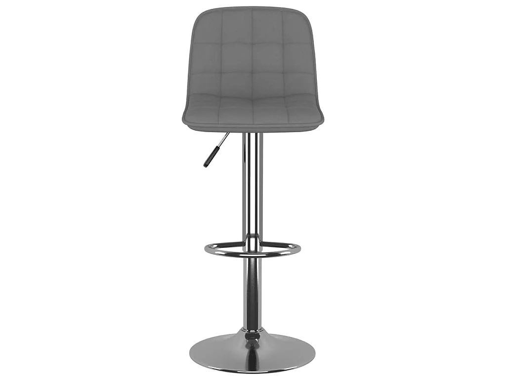 Tabourets de bar lot de 2 gris clair tissu