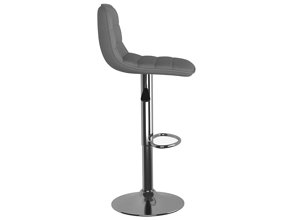 Tabourets de bar lot de 2 gris clair tissu