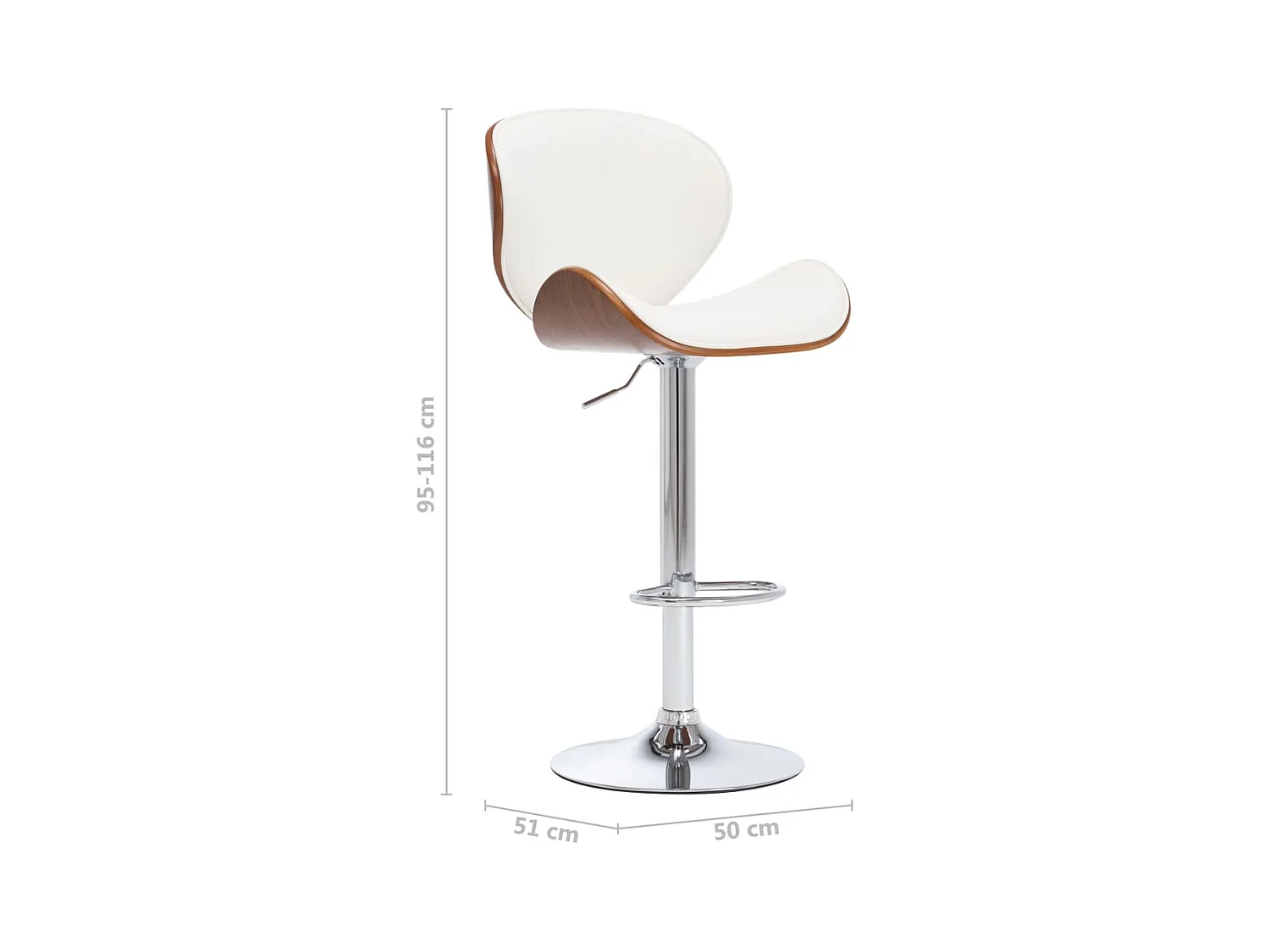 Tabouret de bar Blanc Similicuir