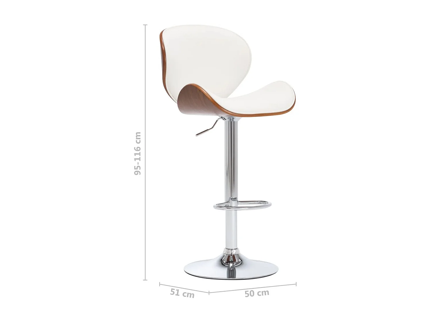 Tabouret de bar Blanc Similicuir