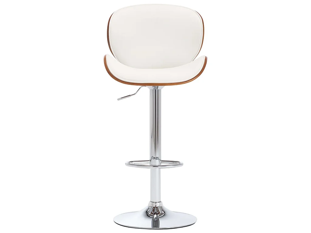 Taburete de cocina cuero sintético blanco