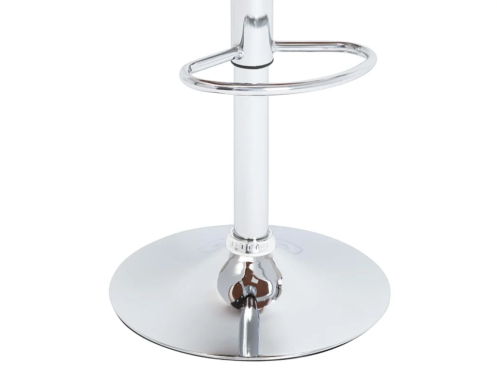 Taburete de cocina cuero sintético blanco