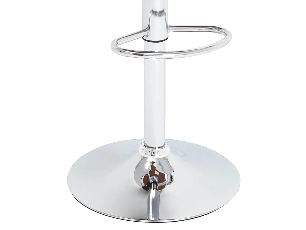 Taburete de cocina cuero sintético blanco