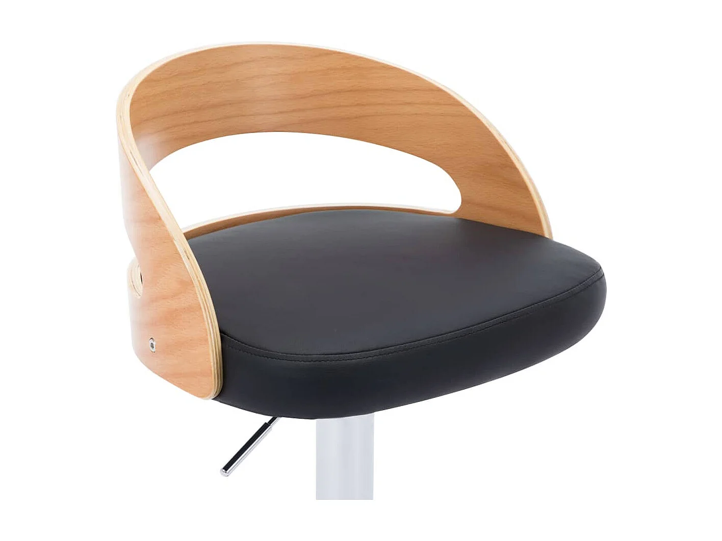 Sgabelli da Bar 2 pz Neri in Similpelle e Legno Curvo