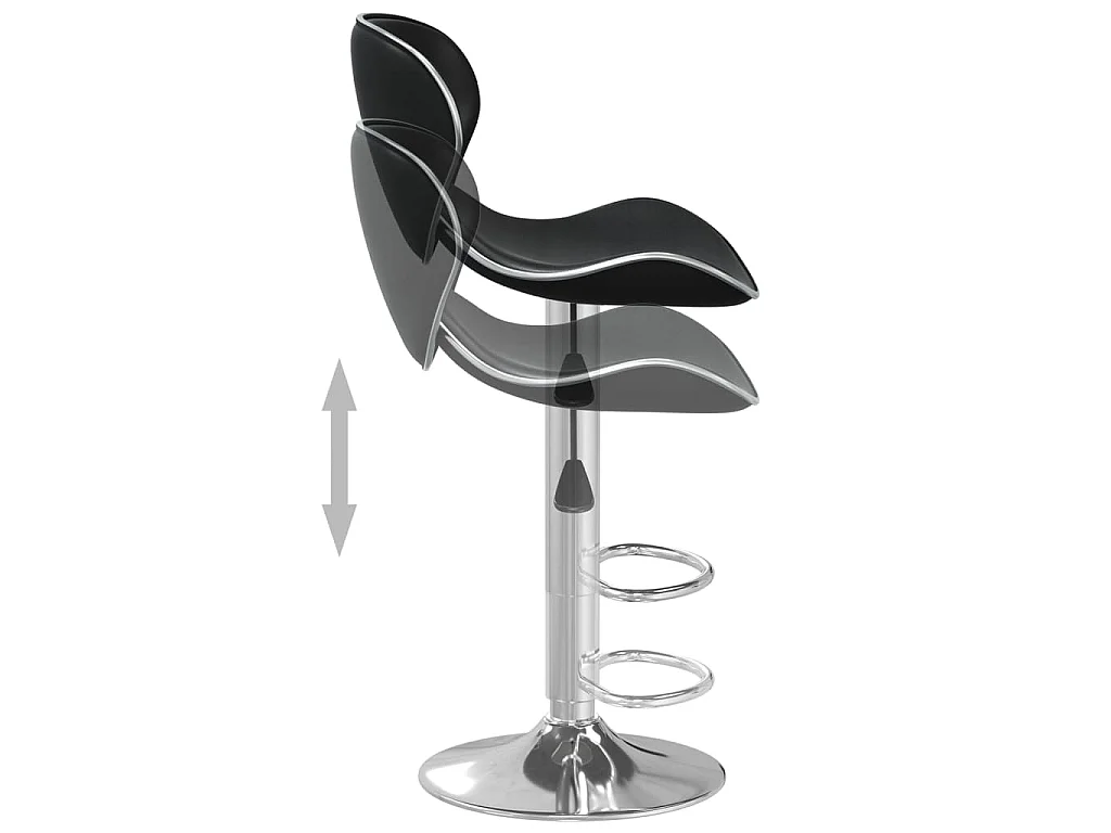 Tabouret de bar Noir Similicuir