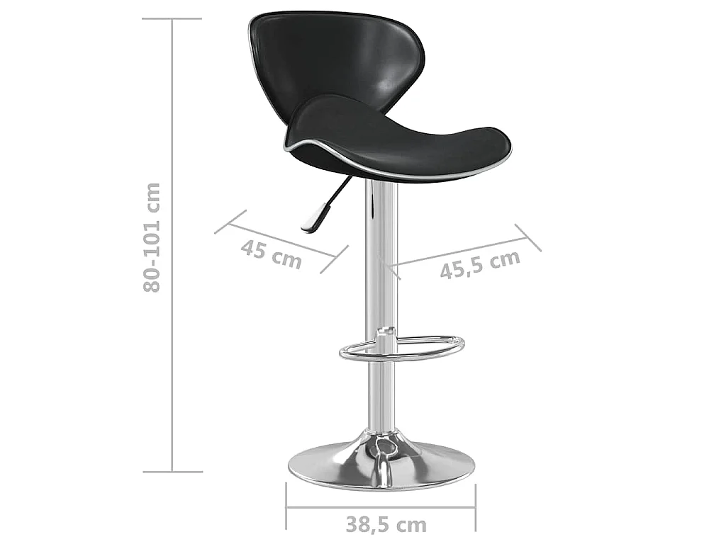 Tabouret de bar Noir Similicuir