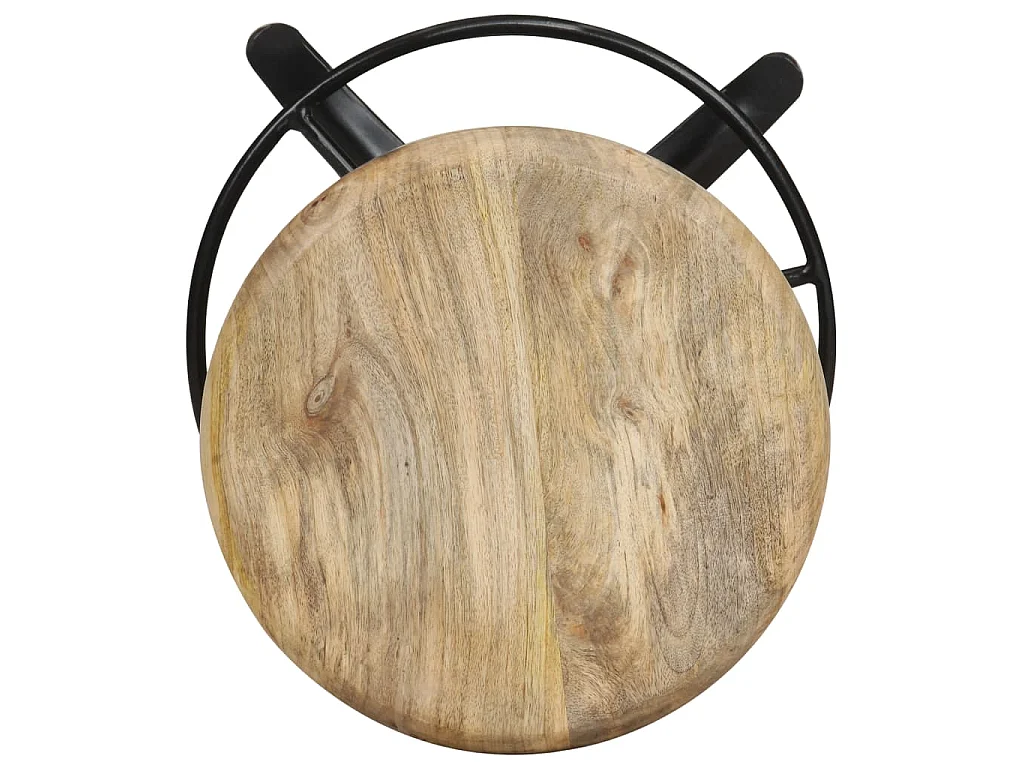 Sgabelli da Bar 2 pz 76 cm in Legno Massello di Mango
