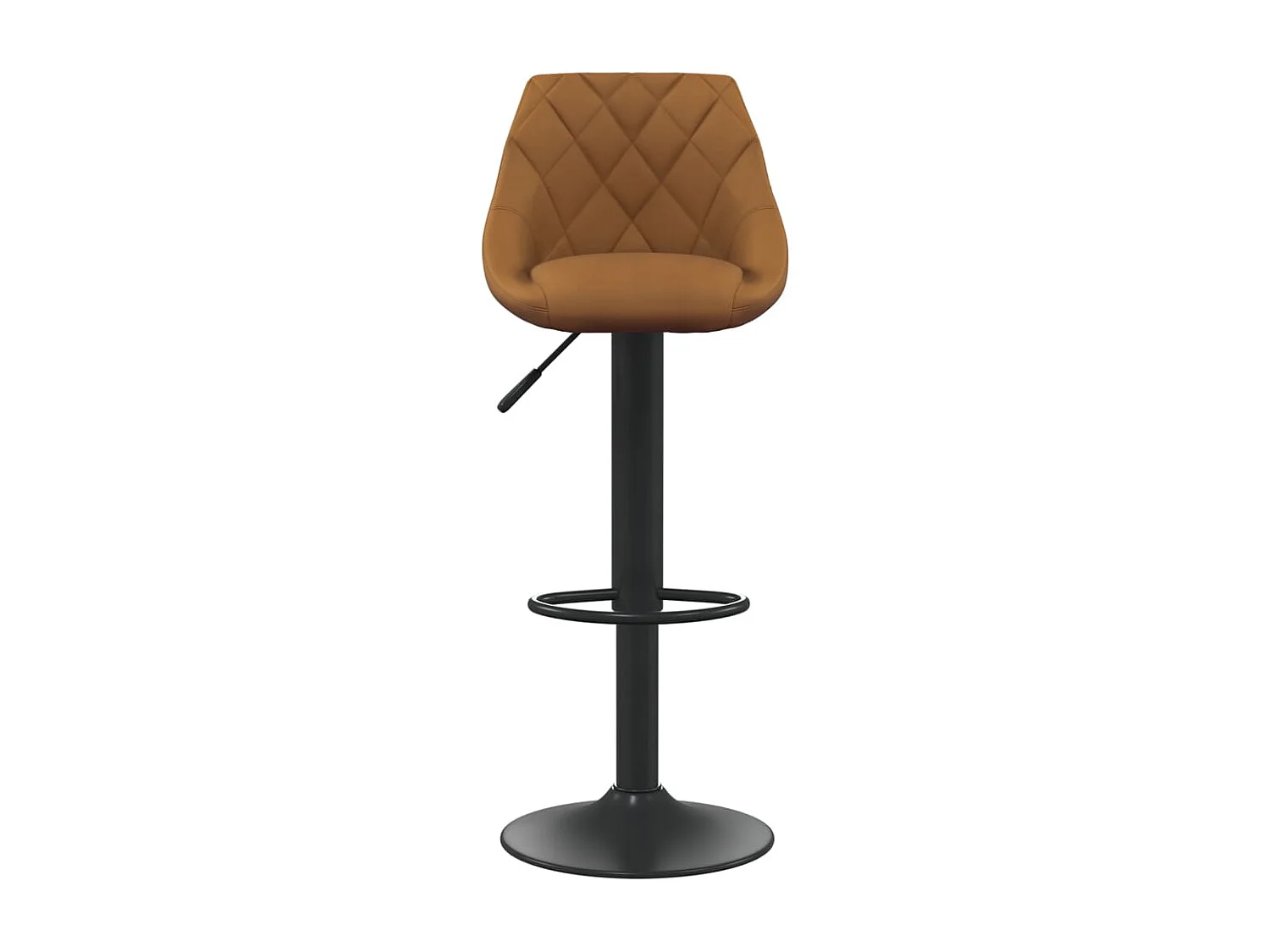 Tabourets de bar lot de 2 marron velours