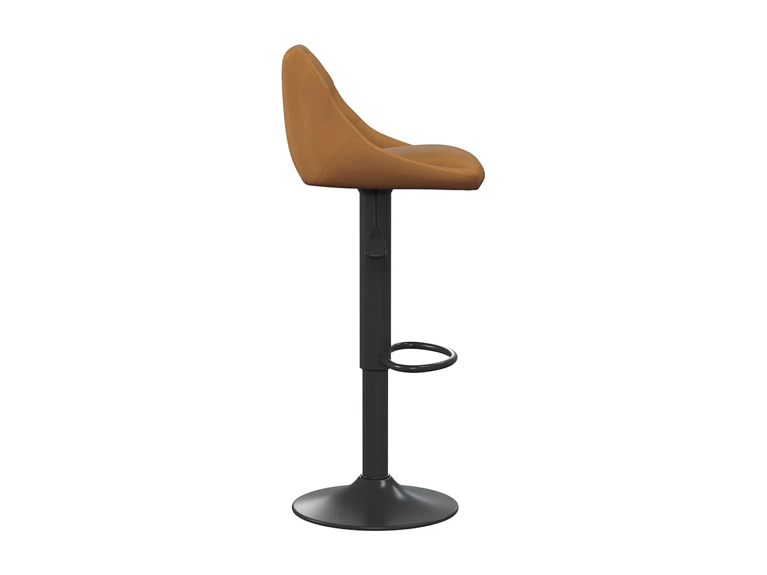 Tabourets de bar lot de 2 marron velours