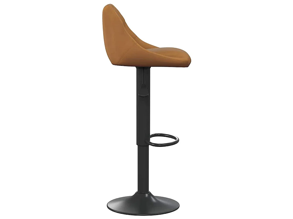 Tabourets de bar lot de 2 marron velours