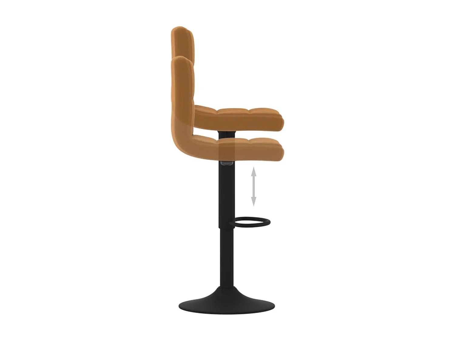 Barhocker 2 Stk. Braun Samt