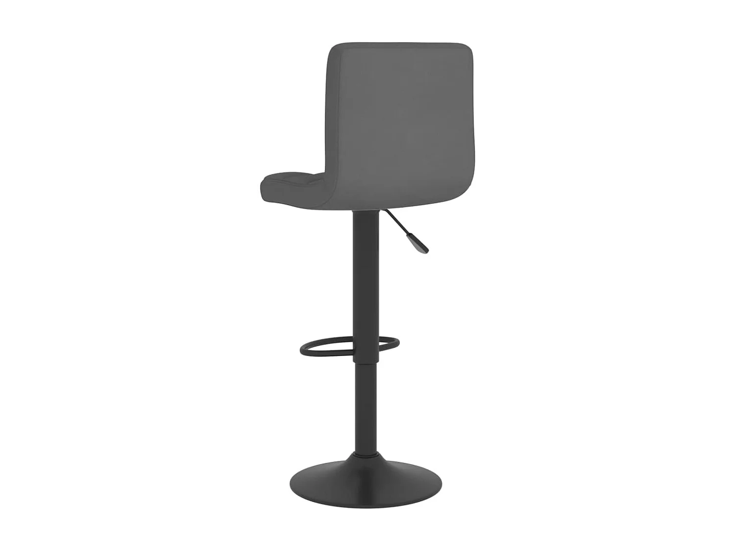 Tabourets de bar lot de 2 gris foncé tissu