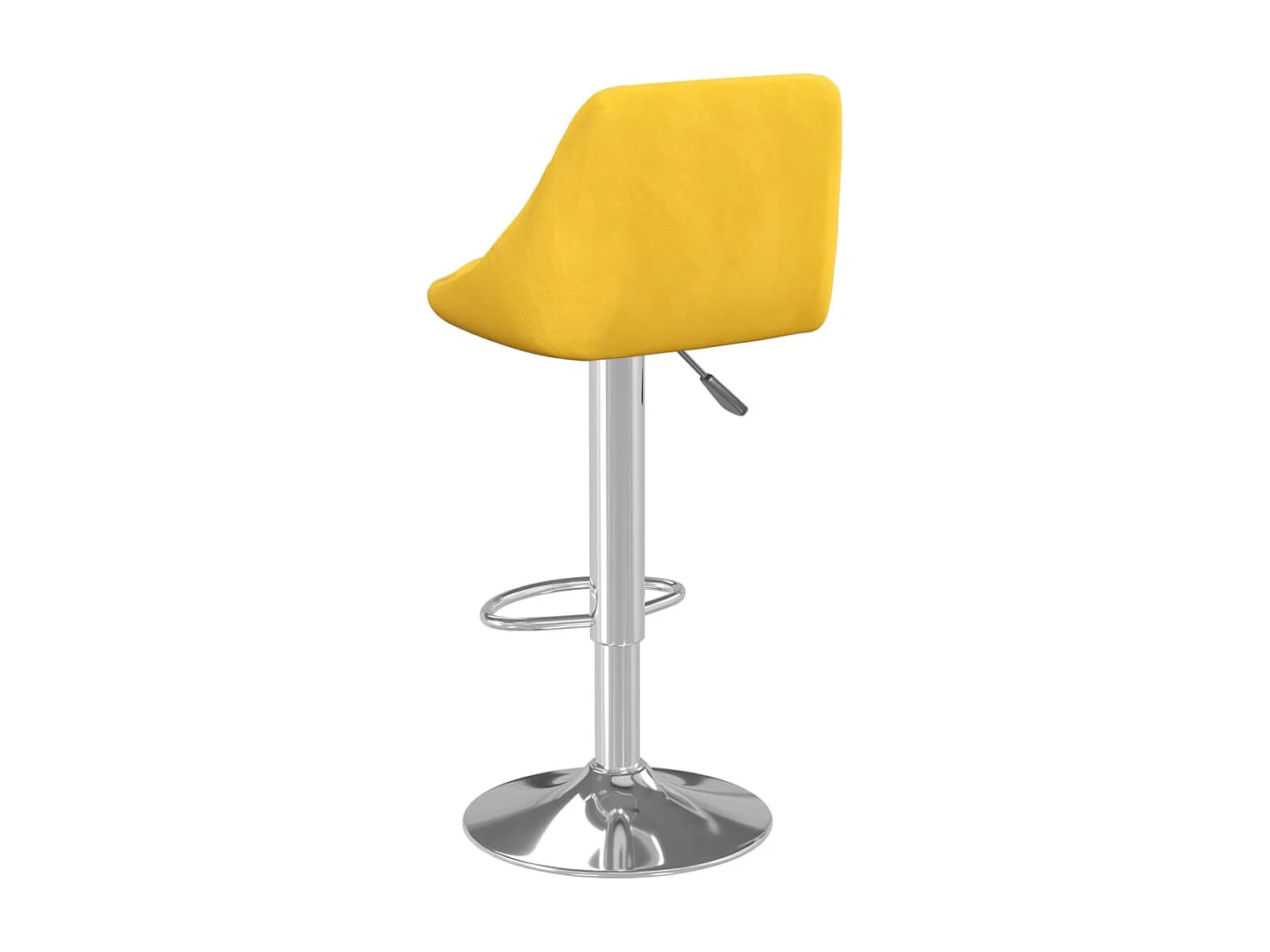 Tabouret de bar Jaune moutarde Velours