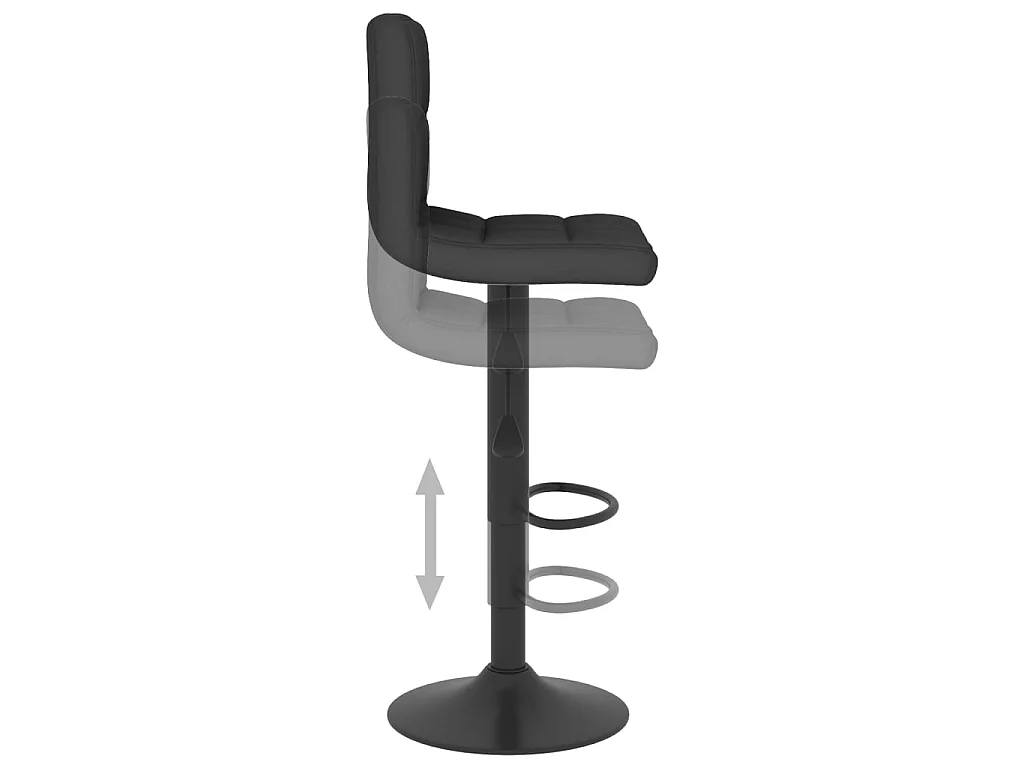 Barkrukken 2 st stof zwart