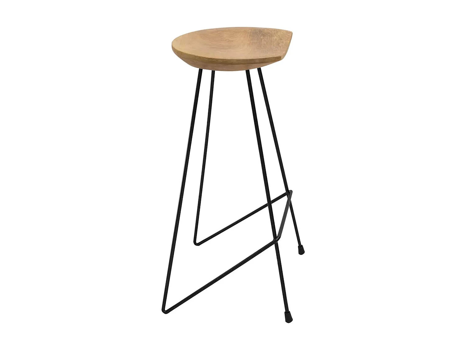 Tabourets de bar lot de 2 bois de teck massif