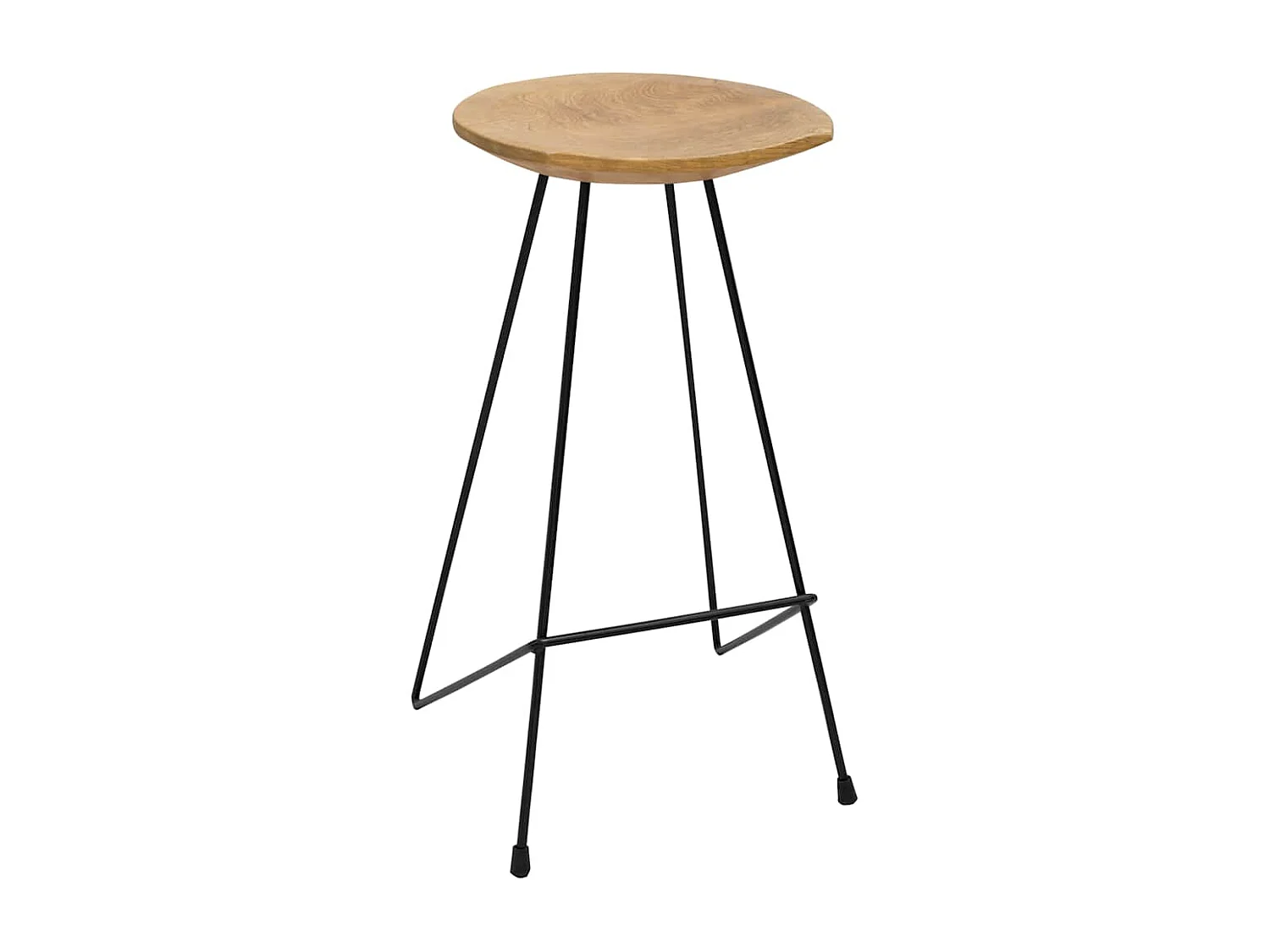 Tabourets de bar lot de 2 bois de teck massif