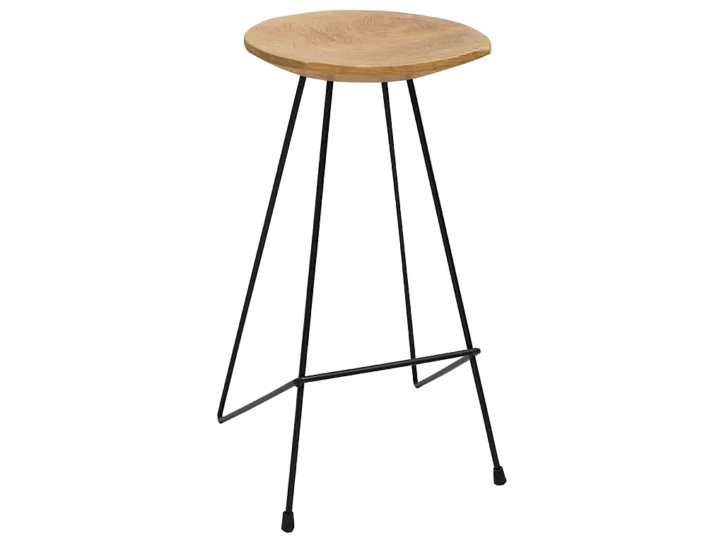 Barhocker 2 Stk. Massivholz Teak