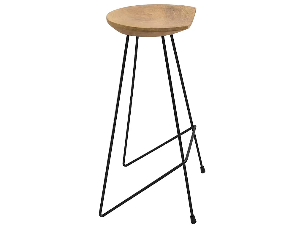 Barhocker 2 Stk. Massivholz Teak