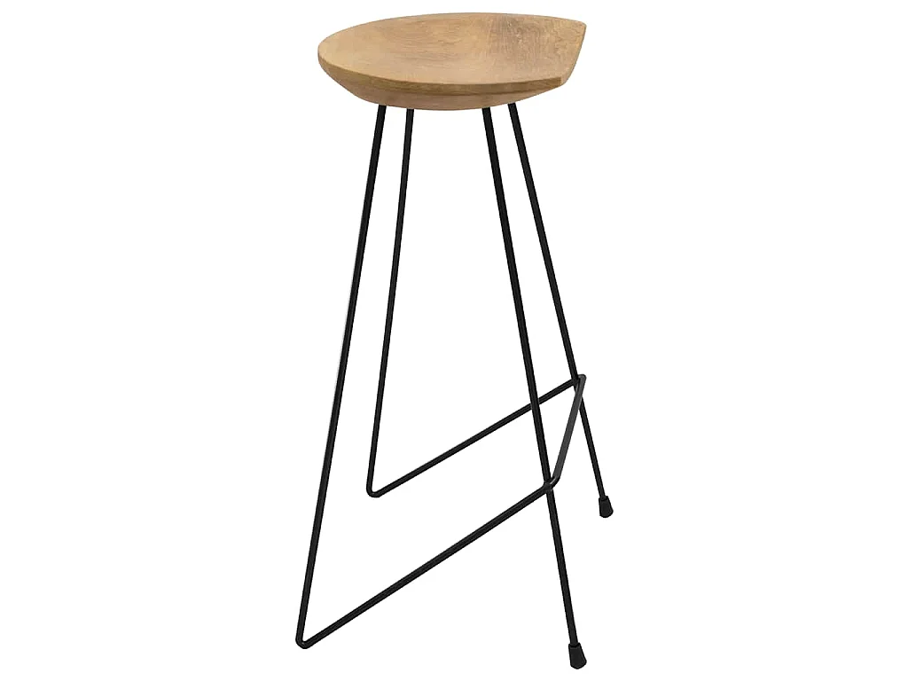 Barhocker 2 Stk. Massivholz Teak