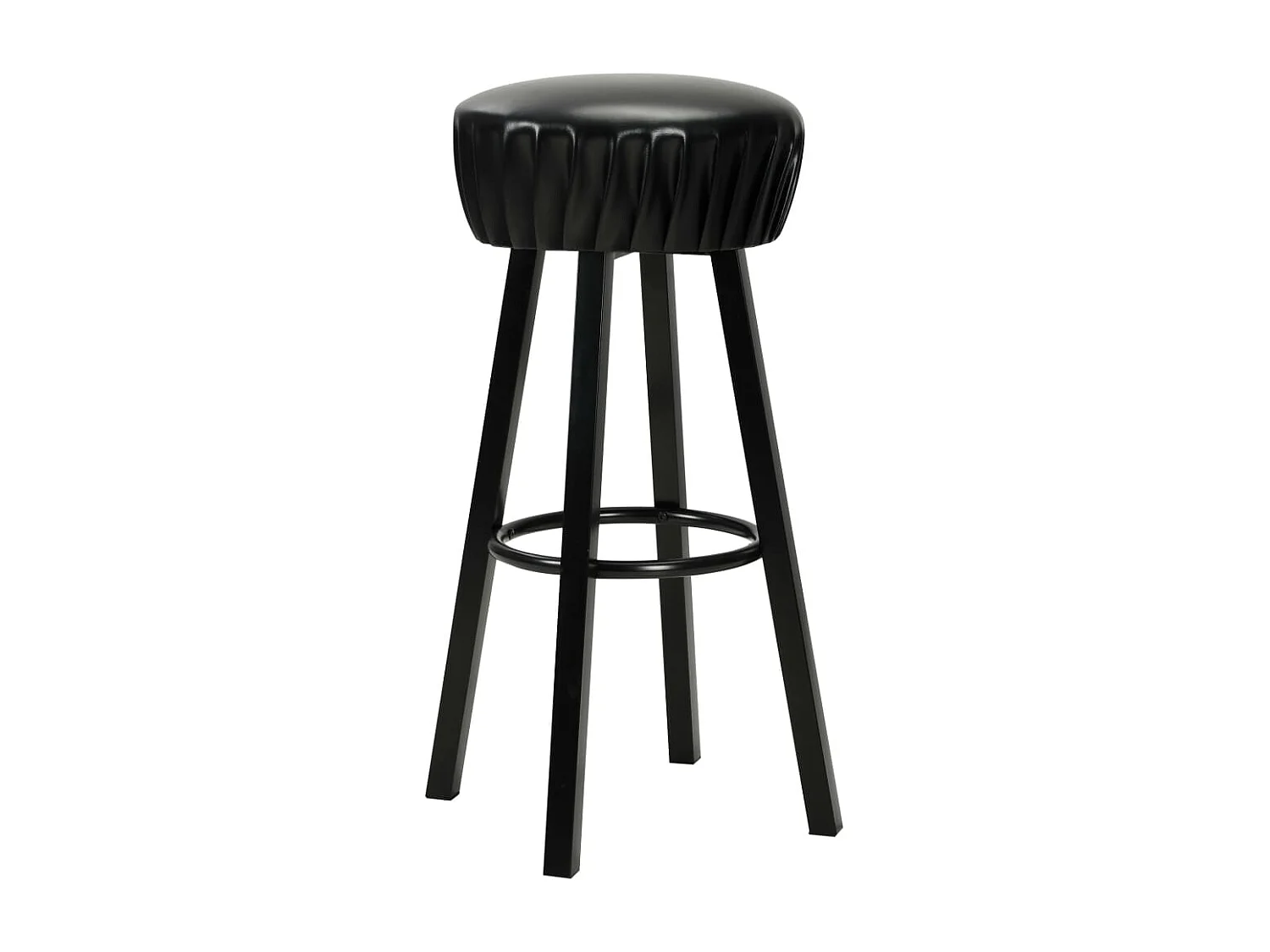Chaises de bar lot de 2 noir similicuir