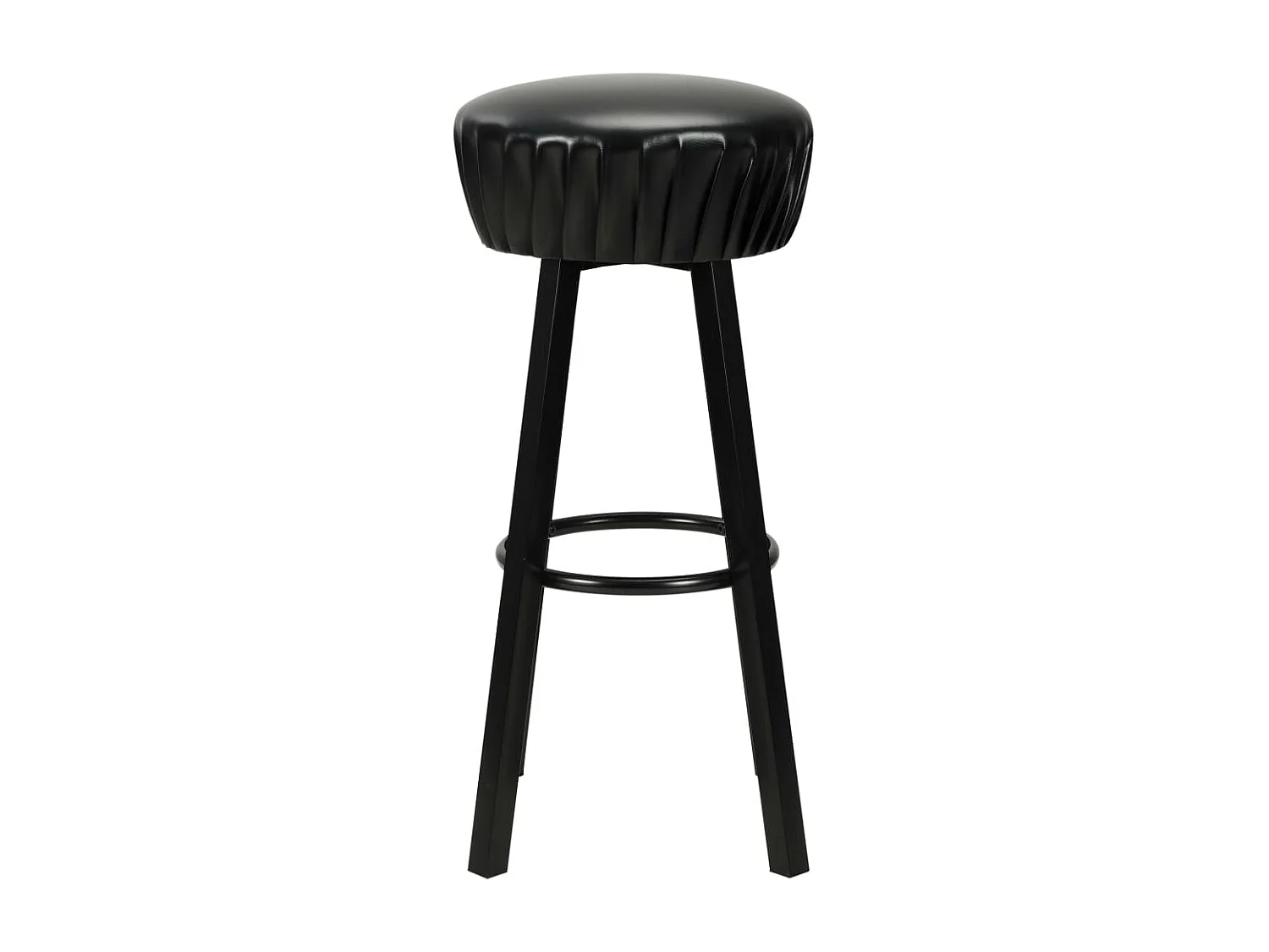 Chaises de bar lot de 2 noir similicuir