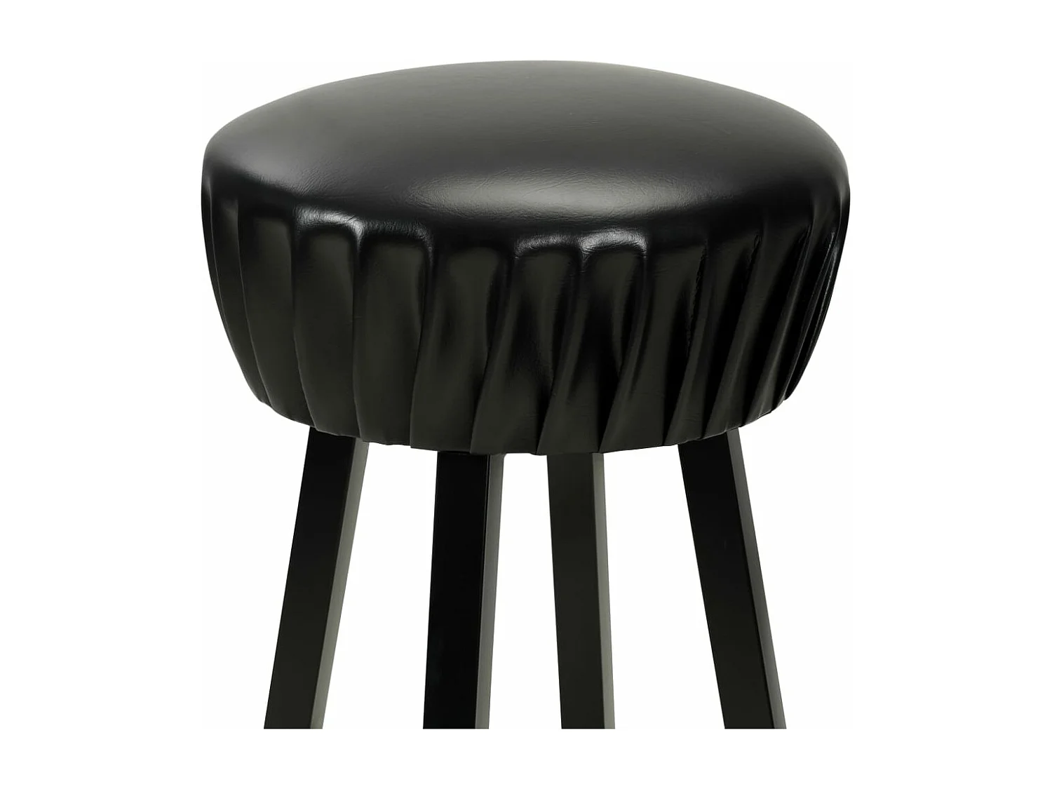 Chaises de bar lot de 2 noir similicuir