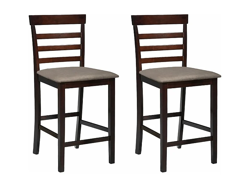 Barhocker 2 Stk. Braun Stoff
