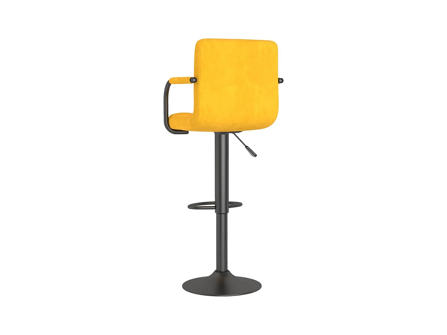 Tabourets de bar lot de 2 jaune moutarde velours