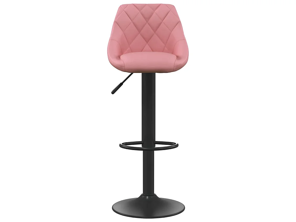Barhocker 2 Stk. Rosa Samt