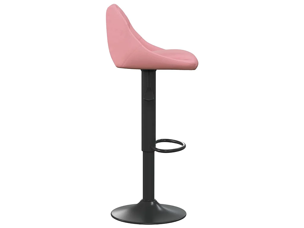 Barhocker 2 Stk. Rosa Samt