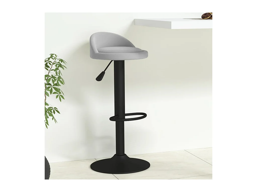 Tabouret de bar Gris clair Velours
