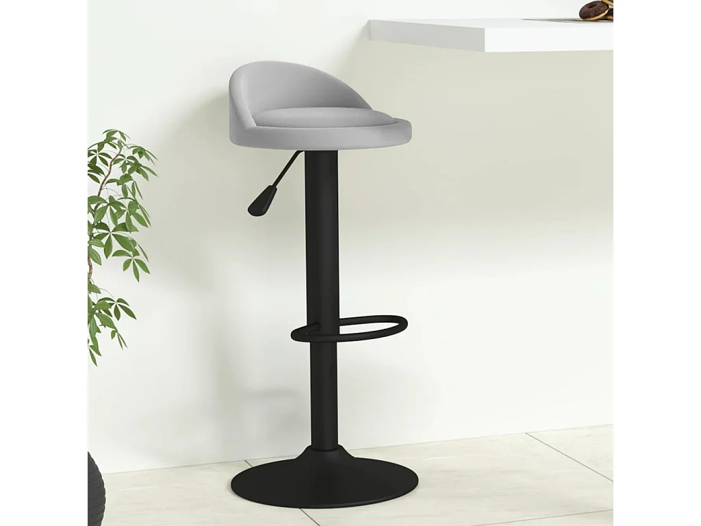 Tabouret de bar Gris clair Velours