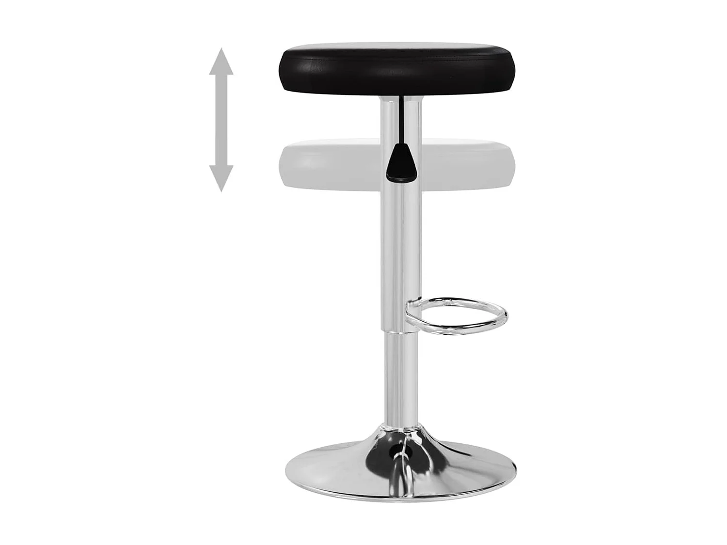 Barhocker 2 Stk. Schwarz Kunstleder