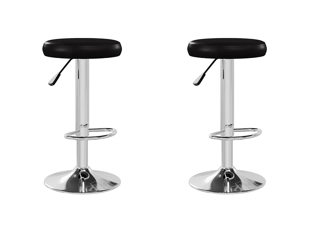 Bancos de bar 2 pcs couro artificial preto