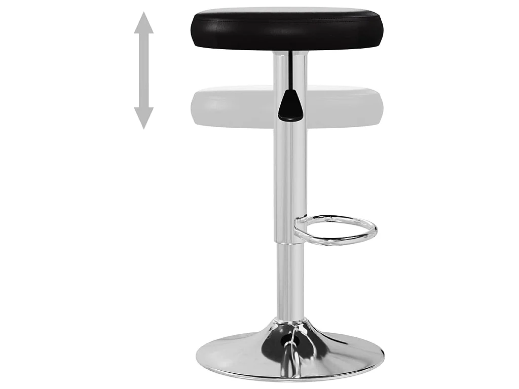 Bancos de bar 2 pcs couro artificial preto